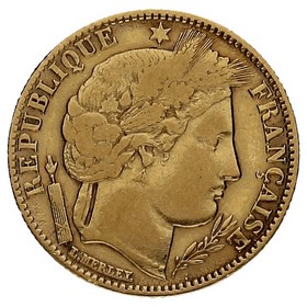 Moneda Francia 10 Francos Oro 1851 A 3,15g