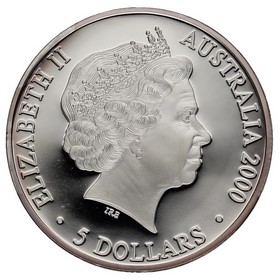 Moneda Australia 5 Dollars Sidney 2000 Plata 2000 1oz