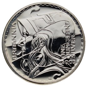 Moneda Reino Unido 2 Pounds Britannia Plata 2003 1oz