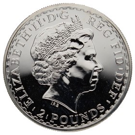Moneda Reino Unido 2 Pounds Britannia Plata 2003 1oz