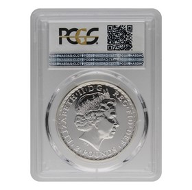 Moneda Reino Unido 2 Pounds Año del Caballo MS67 Error Lunar Mule Plata 2014 1oz
