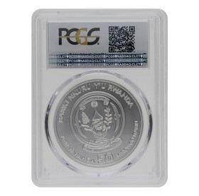 Moneda Ruanda 50 RWF Franc Impala MS69 Plata 2014 1oz