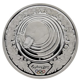 Moneda Australia 5 Dollars Sidney 2000  Plata 2000 1oz