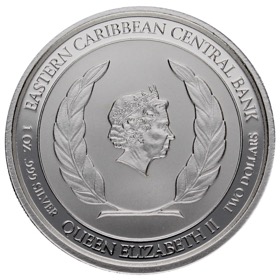 Moneda Antigua y Barbuda 2 Dólares Fregata Plata 2021 1oz