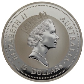 Moneda Australia 10 Dólares Kookaburra Plata 1995 10oz