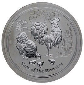 Moneda Australia 8 Dólares Año del Gallo Plata 2017 P-Perth 5oz