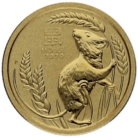 Moneda Australia 5 Dólares Año del Ratón Oro 2020 1/20oz