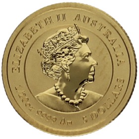 Moneda Australia 5 Dólares Año del Ratón Oro 2020 1/20oz