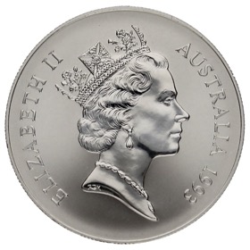 Moneda Australia 1 Dólar Canguro Plata 1993 C-Camberra 1oz