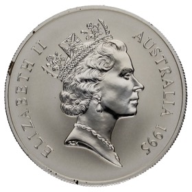 Moneda Australia 1 Dólar Canguro Plata 1995 C-Camberra 1oz