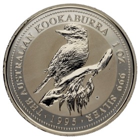 Moneda Australia 1 Dólar Kookaburra Plata 1995 1oz