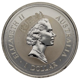 Moneda Australia 1 Dólar Kookaburra Plata 1996 1oz