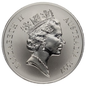 Moneda Australia 1 Dólar Canguro Plata 1997 1oz