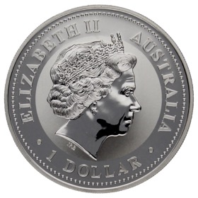 Moneda Australia 1 Dólar Kookaburra Plata 2001 1oz