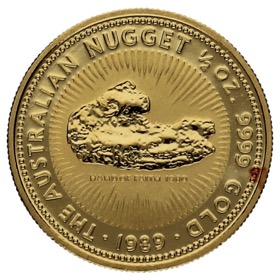 Moneda Australia 50 Dólares Australian Nugget Oro 1989 1/2oz