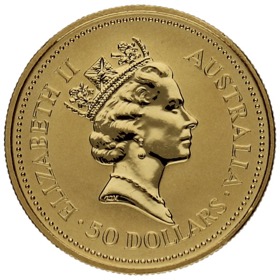Moneda Australia 50 Dólares Australian Nugget Oro 1989 1/2oz