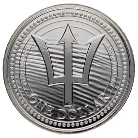 Moneda Barbados 1 Dólar Plata 2020 1oz