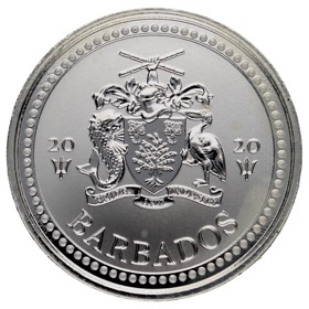 Moneda Barbados 1 Dólar Plata 2020 1oz