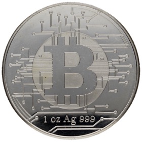 Moneda Chad 5000 Francos CFA Bitcoin Plata 2022 1oz