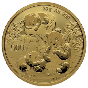 Moneda China 500 Yuanes Panda Oro 2025 30g