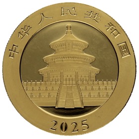 Moneda China 500 Yuanes Panda Oro 2025 30g