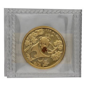 Moneda China 25 Yuanes Panda Oro 1992 1/4oz