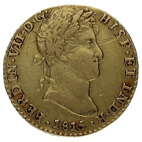 Moneda 2 Escudos Oro 1815 S-Sevilla 6,69g