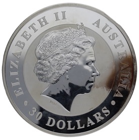 Moneda Australia 30 Dólares Kookaburra Plata 2018 P-Perth 1Kg