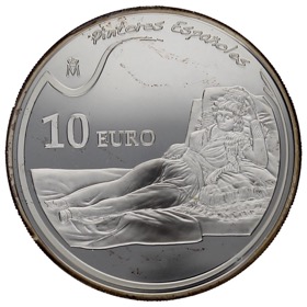 Moneda 10 Euros Pintores Españoles-Goya Plata 2010 M-Madrid 27g