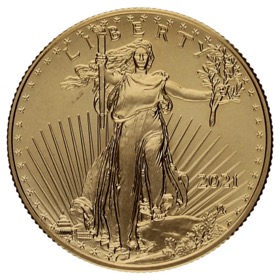 Moneda Estados Unidos 25 Dólares American Eagle Oro 2021 16,98g