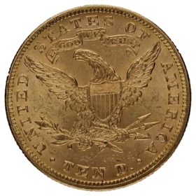 Moneda Estados Unidos 10 Dólares Oro 1893 Philadelphia 16,71g