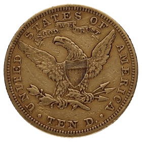 Moneda Estados Unidos 10 Dólares Oro 1895 Philadelphia 16,64g