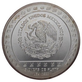 Moneda México 10 000 Pesos Piedra de Tizoc Plata 1992 5oz