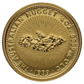 Moneda Australia 25 Dólares Australian Nugget Oro 1989 1/4oz