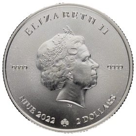 Moneda Niue 2 Dólares Trebol Plata 2022 1oz