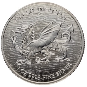 Moneda Niue 2 Dólares Dragón de Gales Plata 2022 1oz