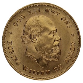 Moneda Países Bajos 10 Florines Oro 1875 6,72g