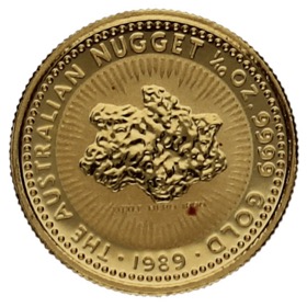 Moneda Australia 15 Dólares Australian Nugget Oro 1989 1/10oz