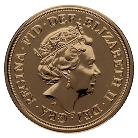 Moneda Reino Unido 1 Soberano Jubileo de Platino Oro 2022 7,99g