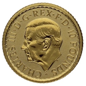 Moneda Reino Unido 10 Libras ⅒ Britannia Oro 2024 3,13g