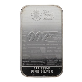 Moneda Reino Unido Lingote 007-No time to Die Plata 2020 1oz