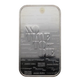 Moneda Reino Unido Lingote 007-No time to Die Plata 2020 1oz