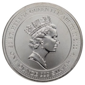 Moneda Santa Elena 1 Libra Pegaso Plata 2022 1oz