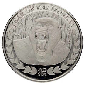 Moneda Somaliland 1000 Chelines Año del Mono Plata 2016 1oz