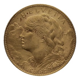 Moneda Suiza 10 Francos Oro 1916 B-Berna 3,22g