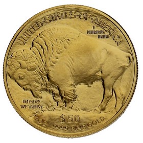 Moneda Estados Unidos 50 Dollars American Buffalo Oro 2022 1oz