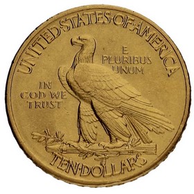 Moneda Estados Unidos 10 Dollars Indian Head Oro 1908 16,71g