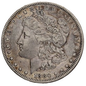 Moneda Estados Unidos Morgan Dollar Plata 1880 O 26,57g