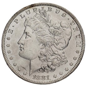 Moneda Estados Unidos Morgan Dollar Plata 1881 O 26,67g