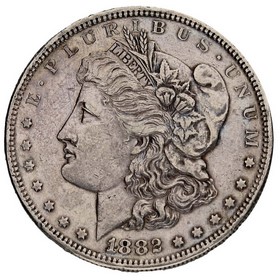 Moneda Estados Unidos Morgan Dollar Plata 1882 S 26,69g